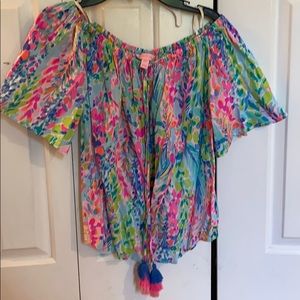 Off the shoulder Lilly Pulitzer shirt!